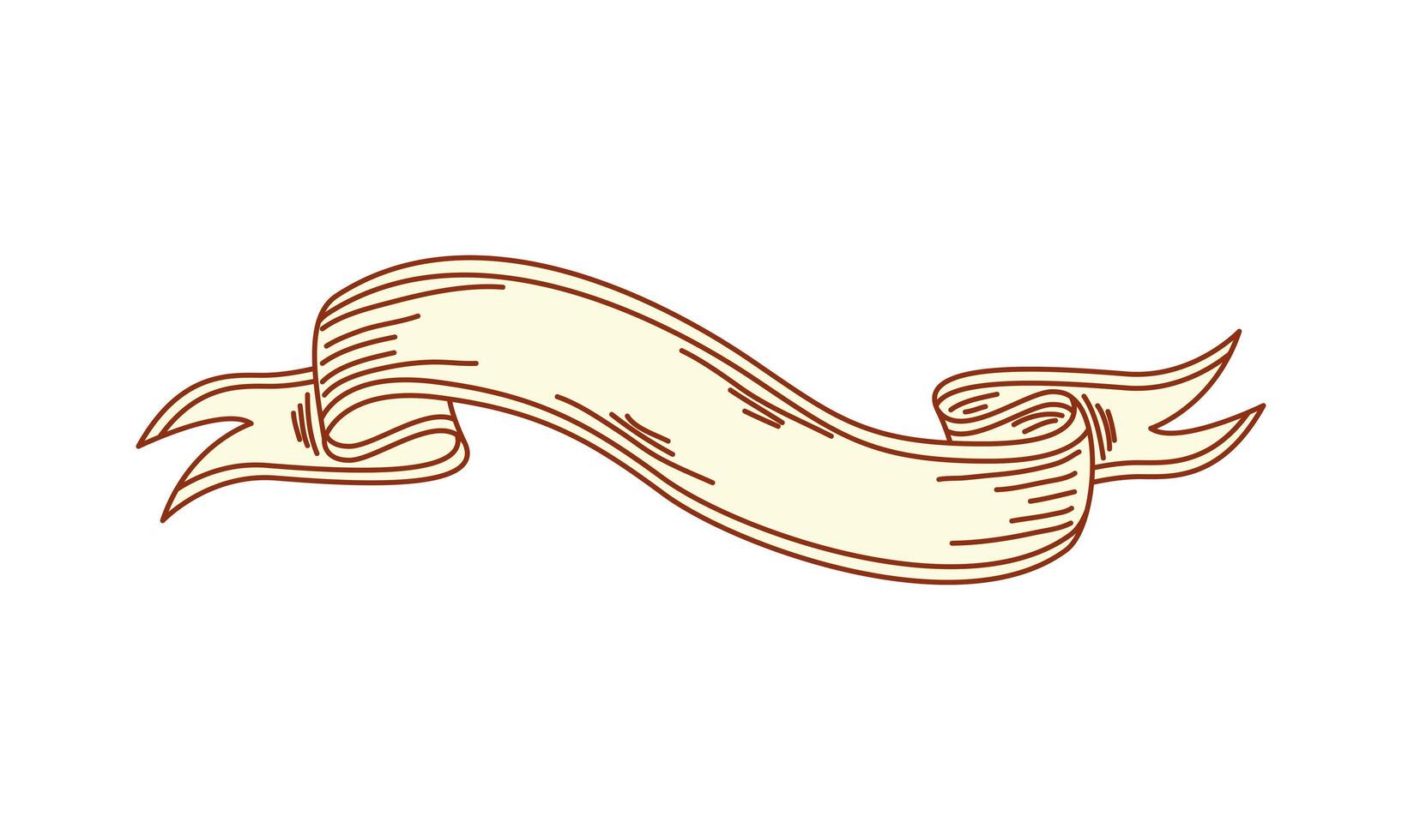 renaissance sketch ribbon vector