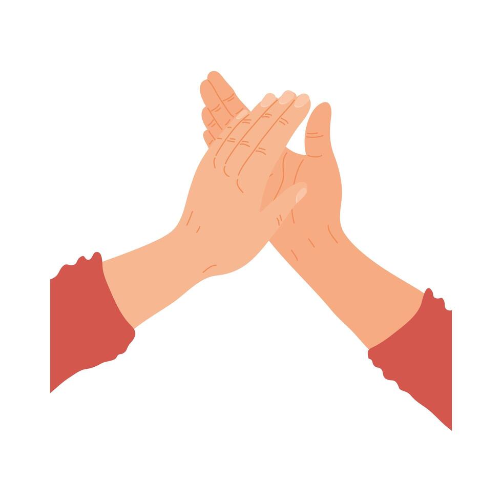 hands applauding design vector