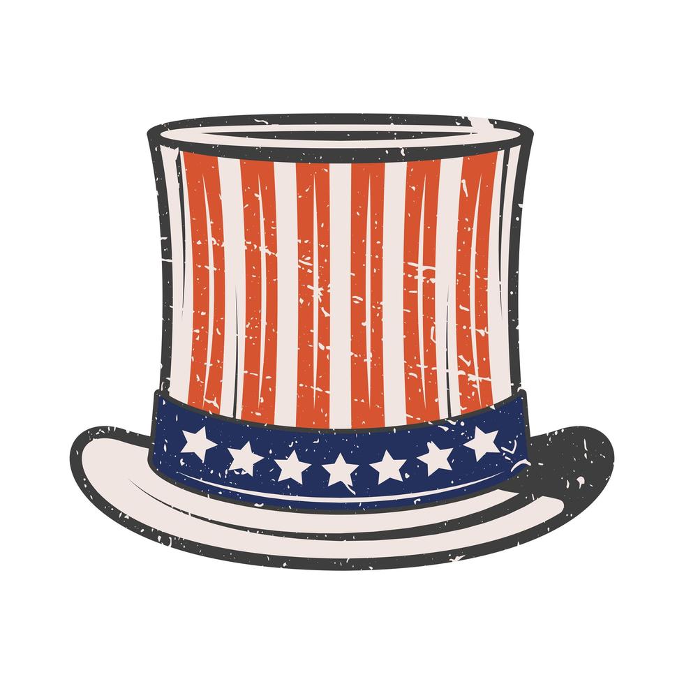 sombrero de copa con bandera vector