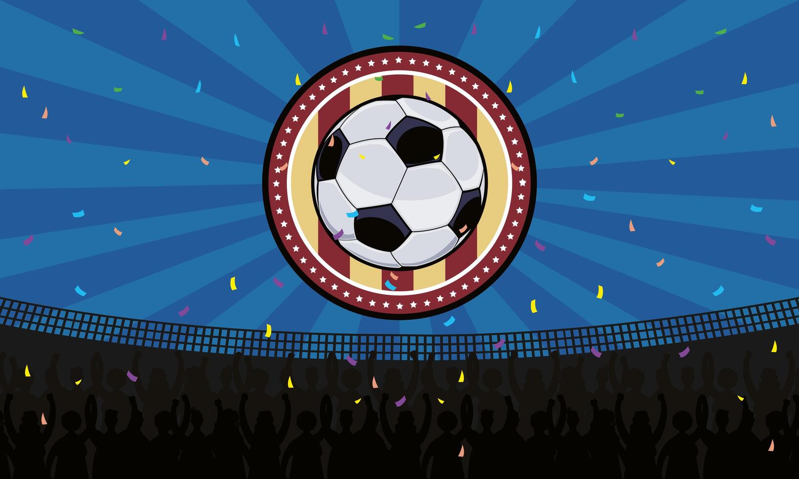 soccer stadium poster vector