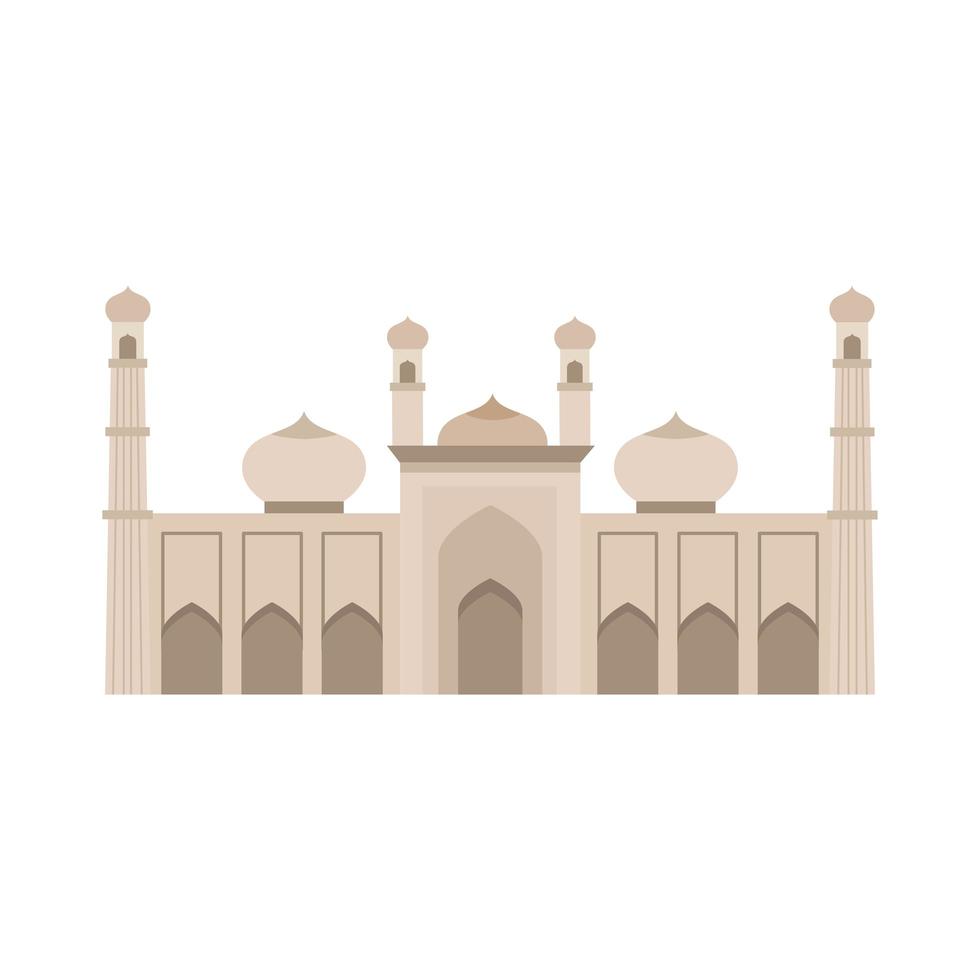 icono de la mezquita india vector
