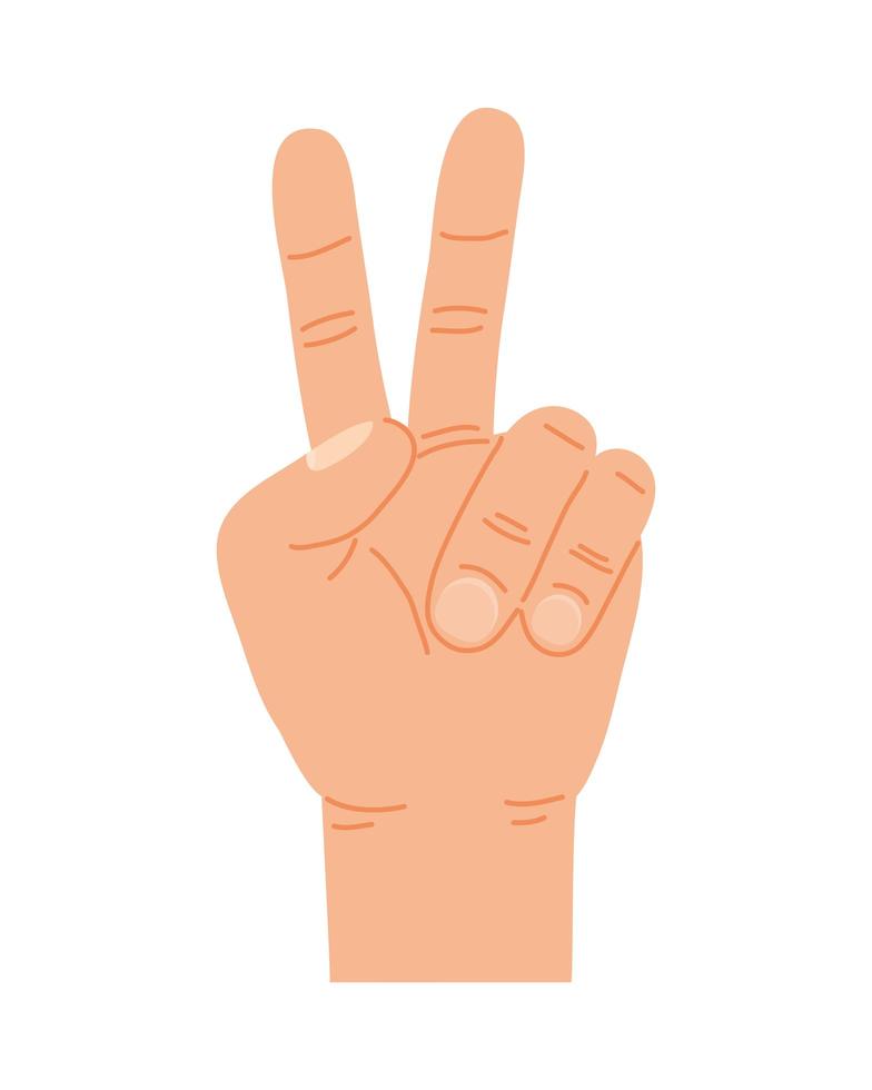 hand peace and love vector