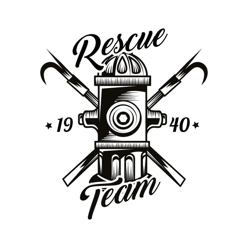 insignia del equipo de rescate vector