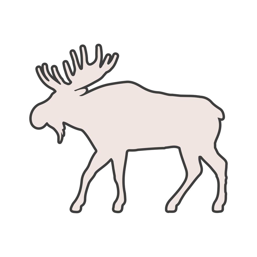 moose animal silhouette vector