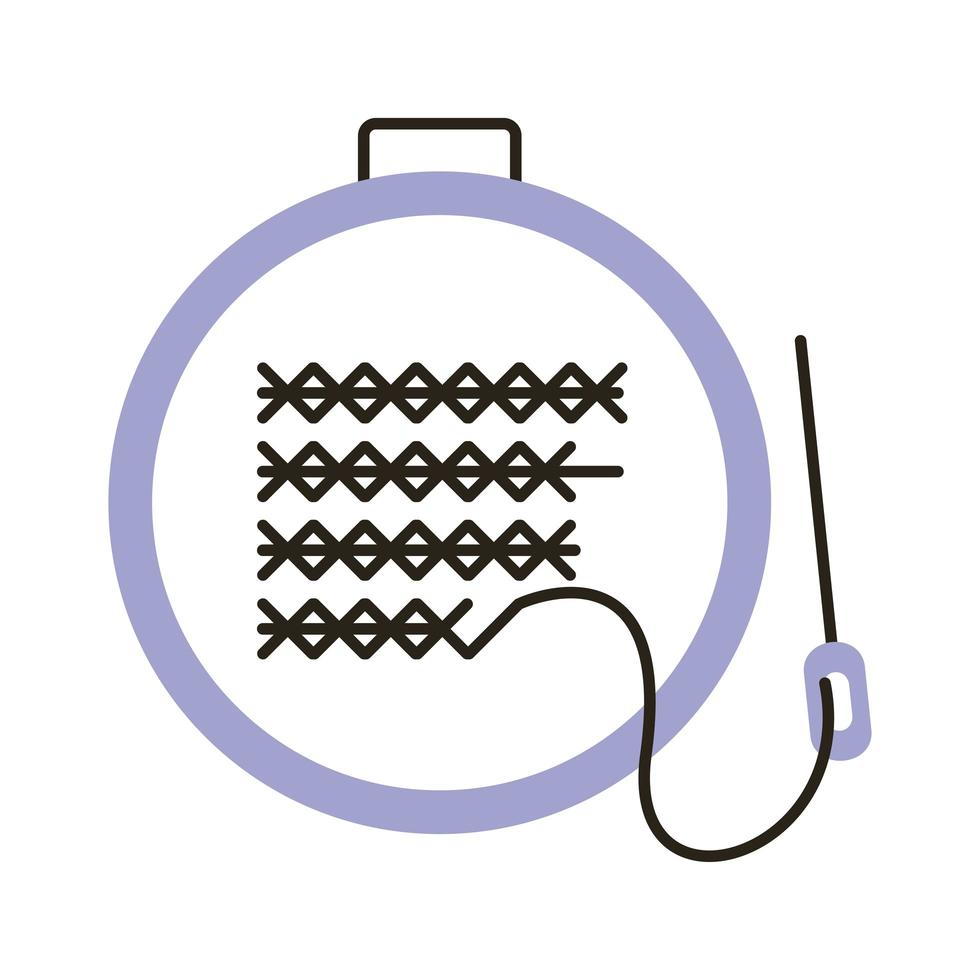 embroidery drum with needle vector