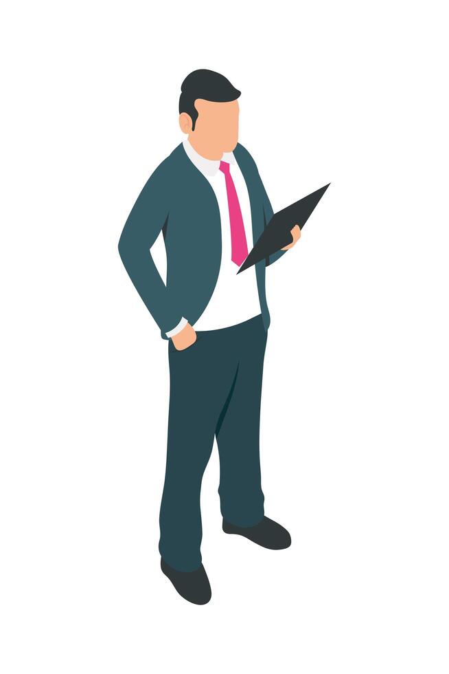 Businessman with document vector