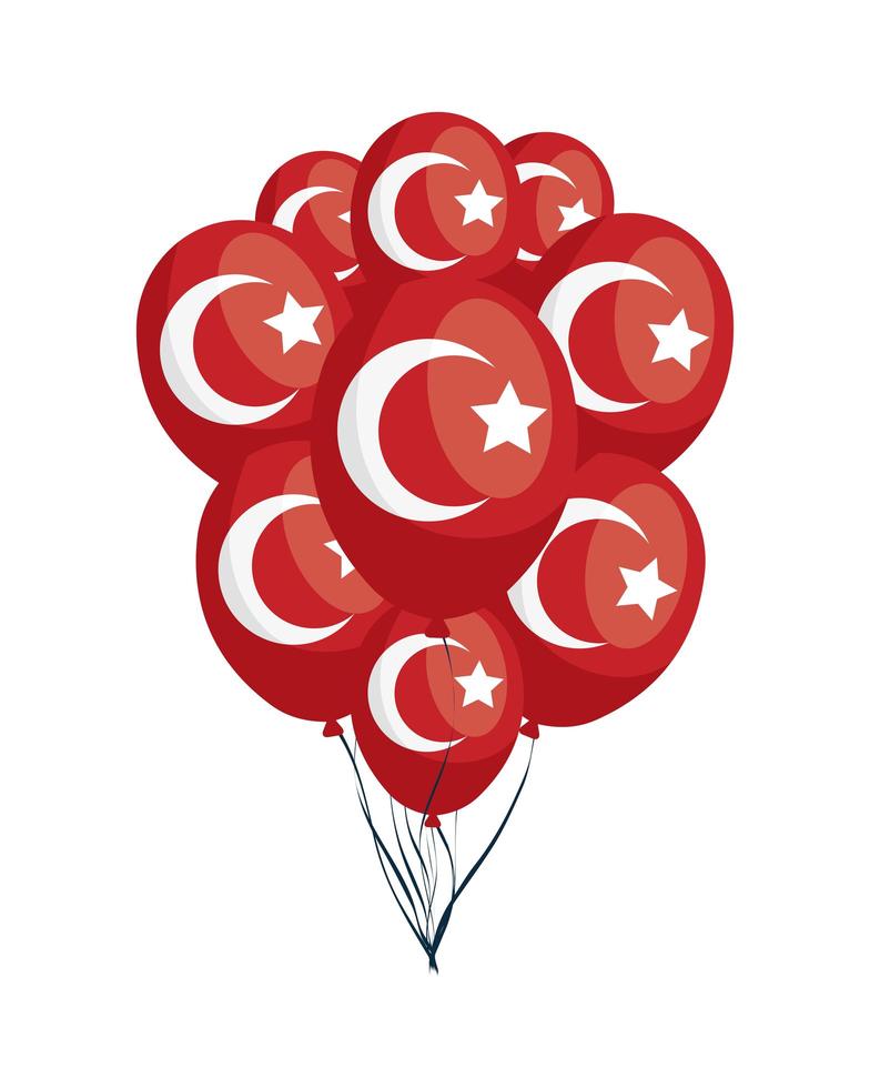 Turkish balloons icon vector