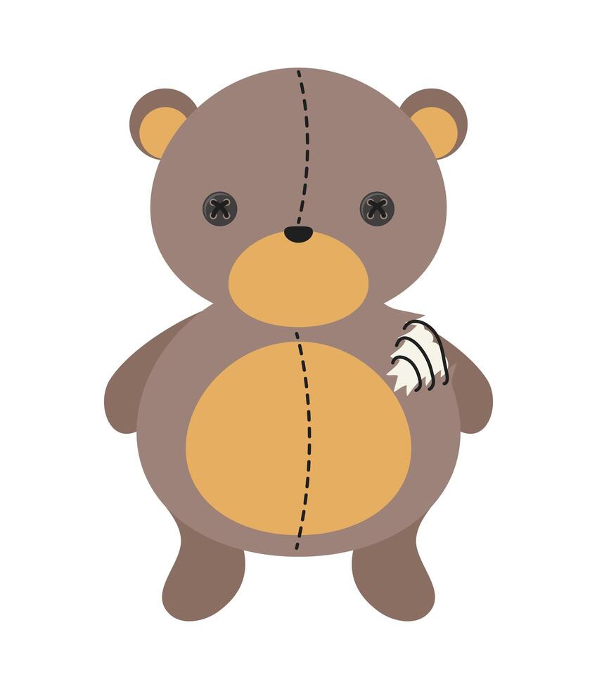 teddy stuffed toy vector
