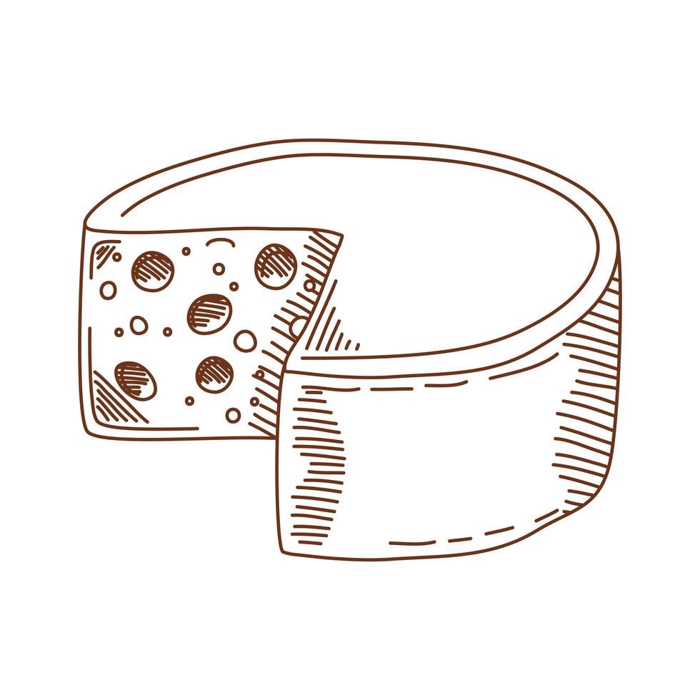 appetizer cheese sketch vector