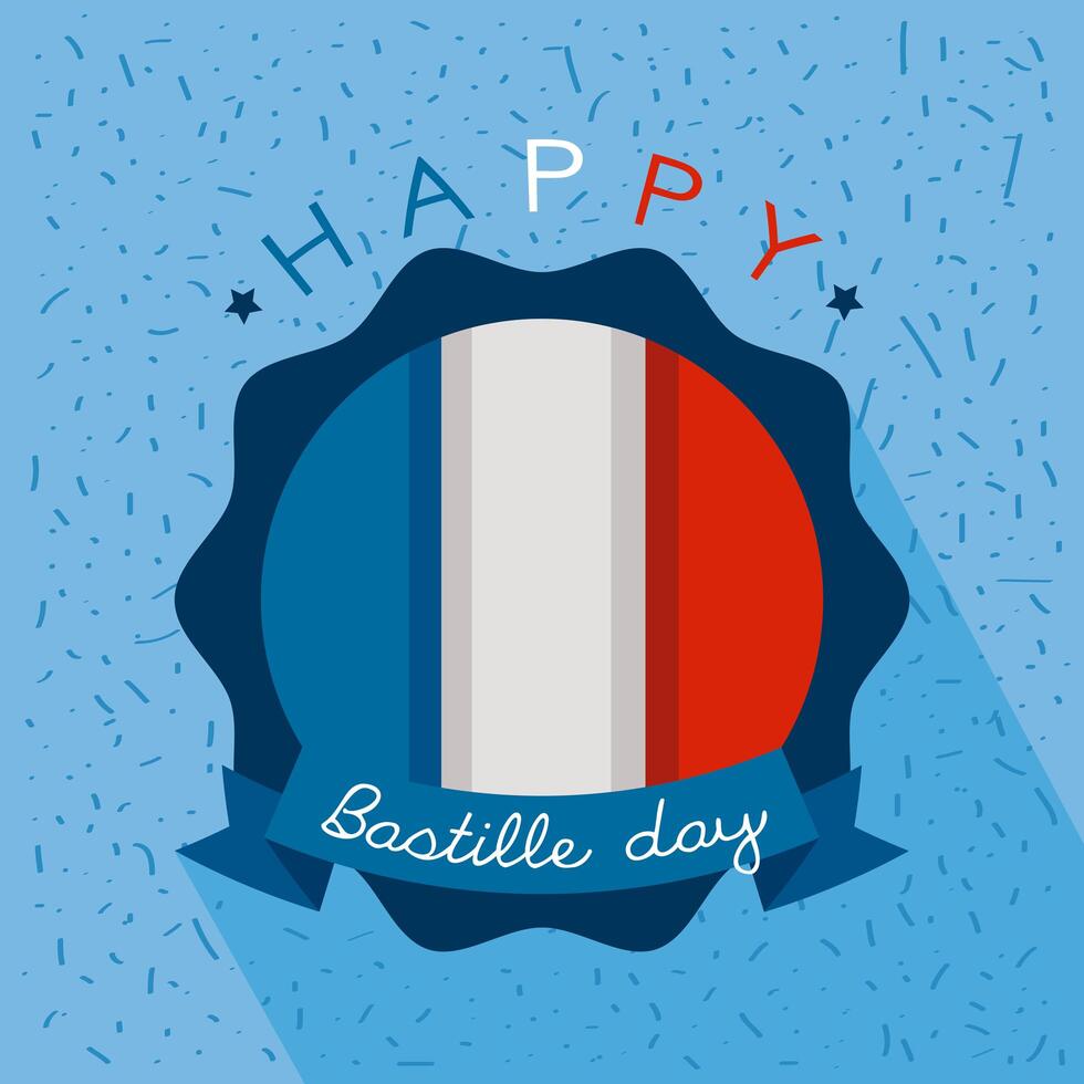 Bastille day emblem vector