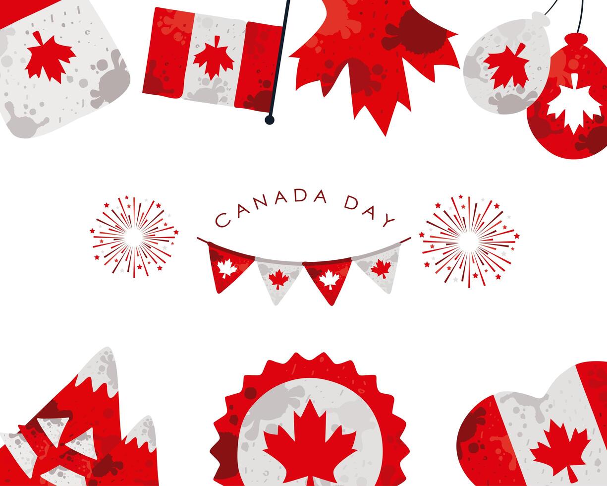 marco del día de canadá vector