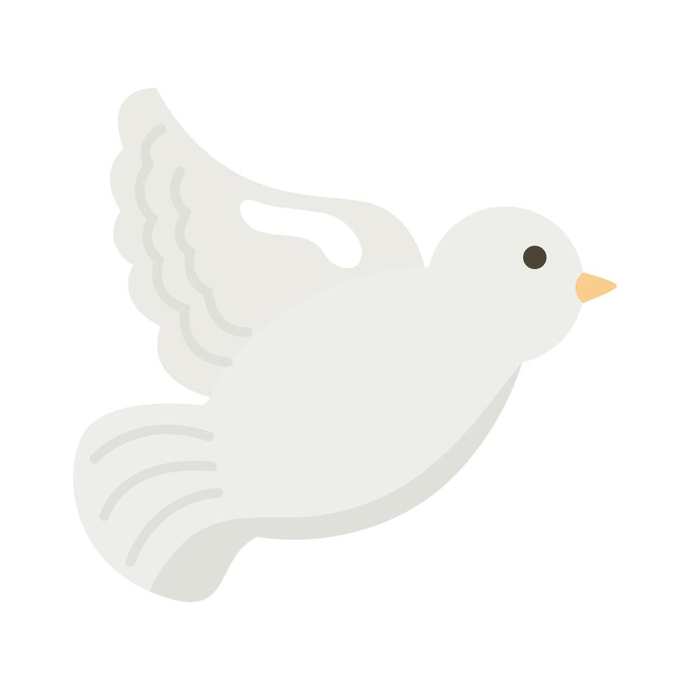 cute dove flying vector