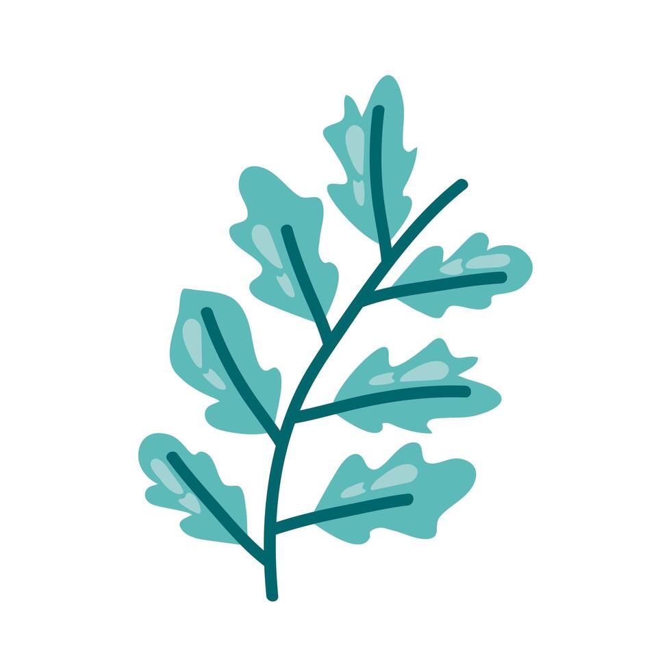 branch with leafs autumn vector