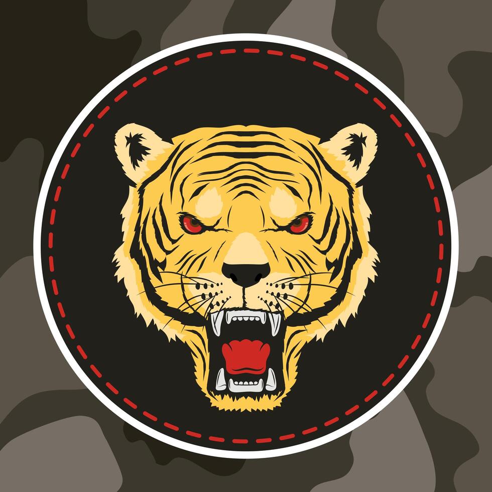 tiger patch poster vector