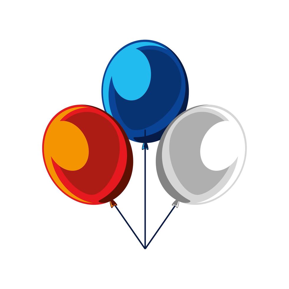 balloons party festive vector