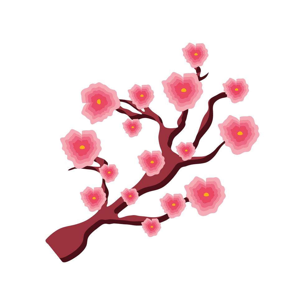 árbol de sakura chino vector