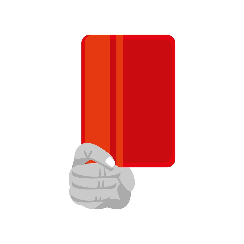 hand with red card vector