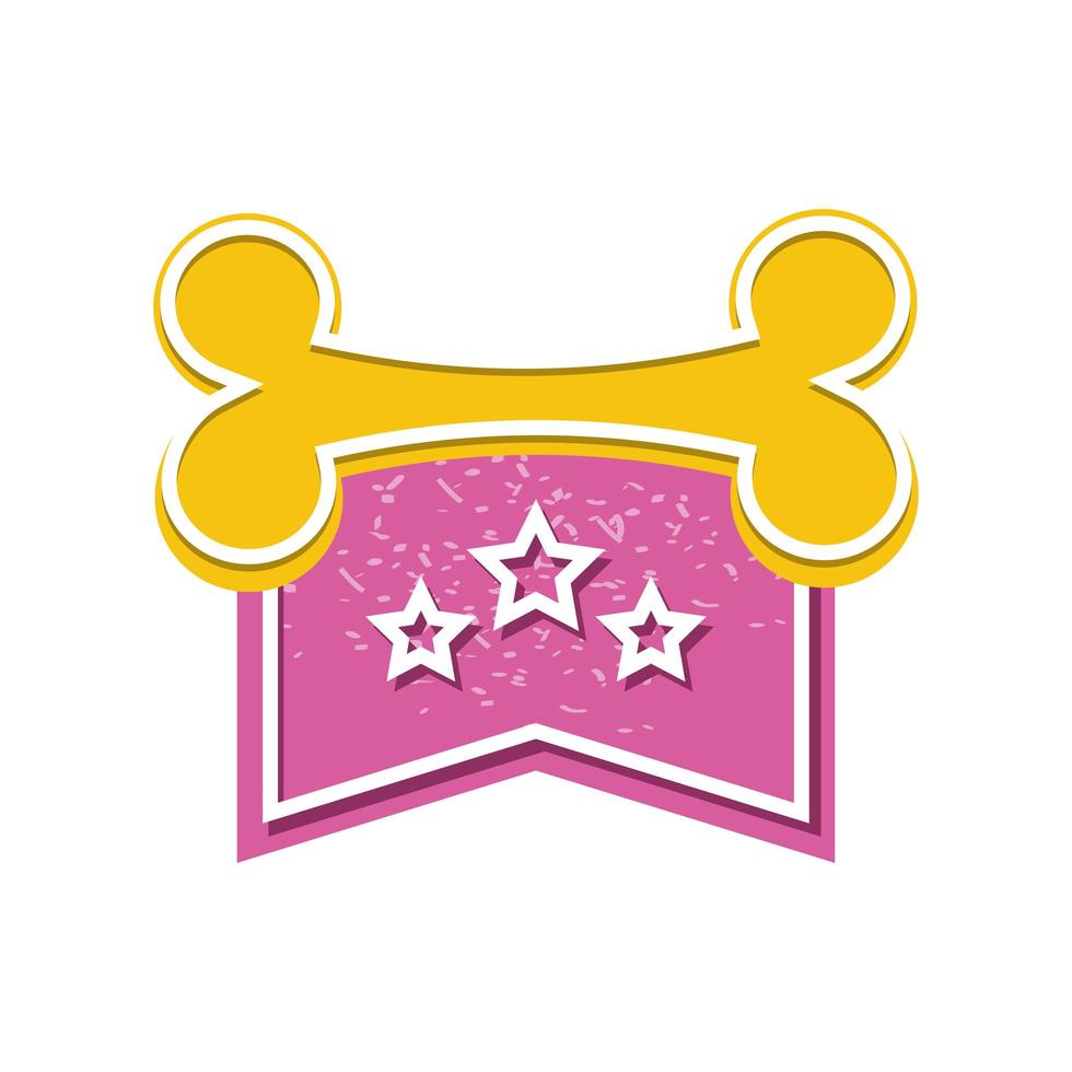 pet bone bunting vector