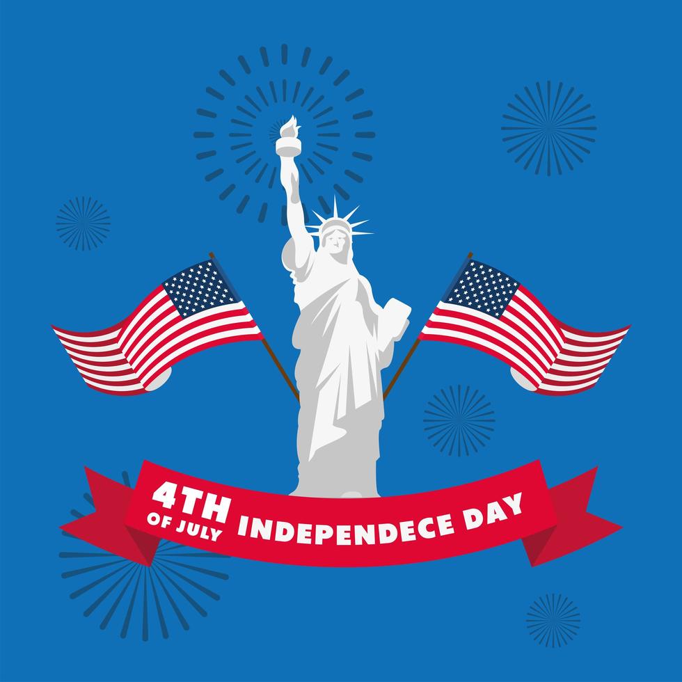 usa independence poster vector