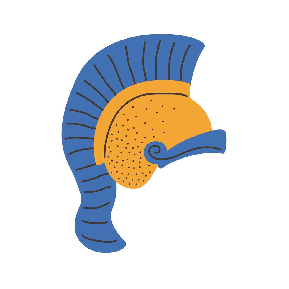 greece ancient helmet vector