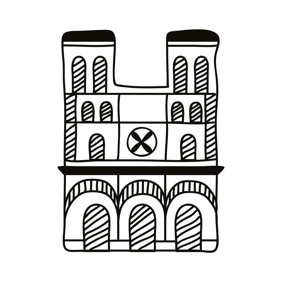 catedral de Notre Dame vector