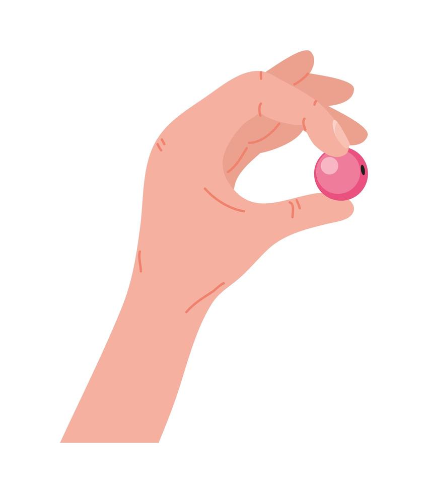 hand with ball vector