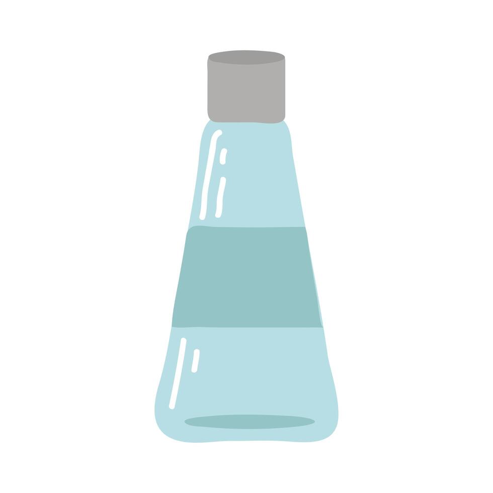reusable transparent bottle vector