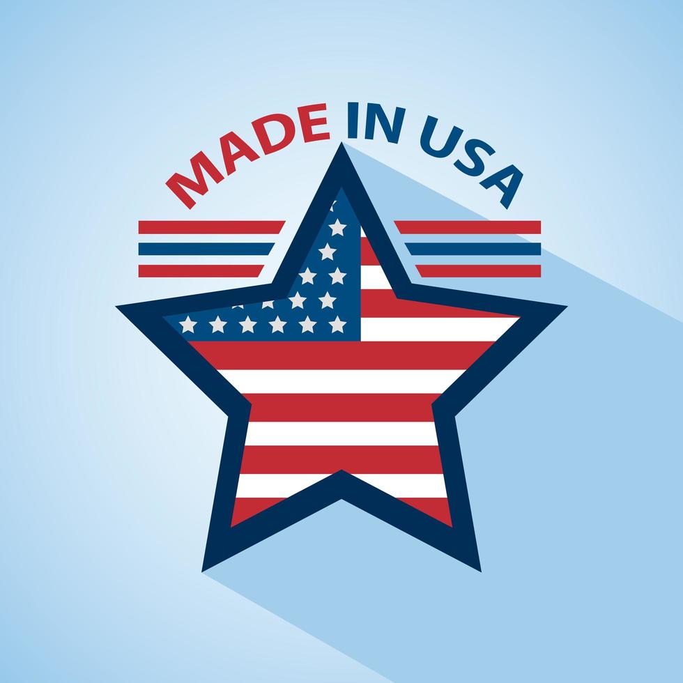 star made in usa vector