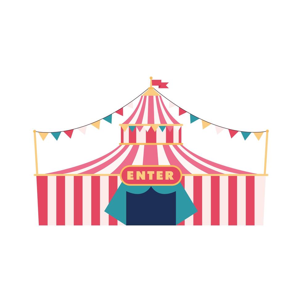 circus tent amusement vector