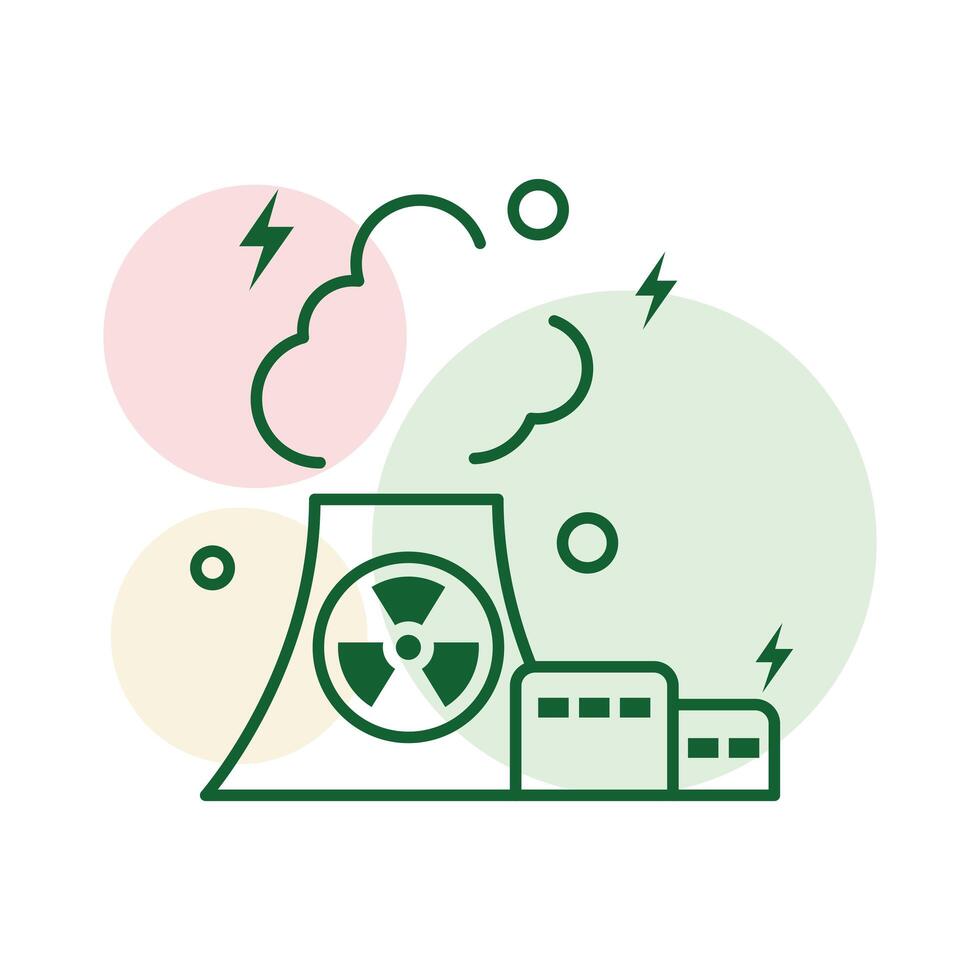Planta nuclear de energia 3753409 vector en vecteezy