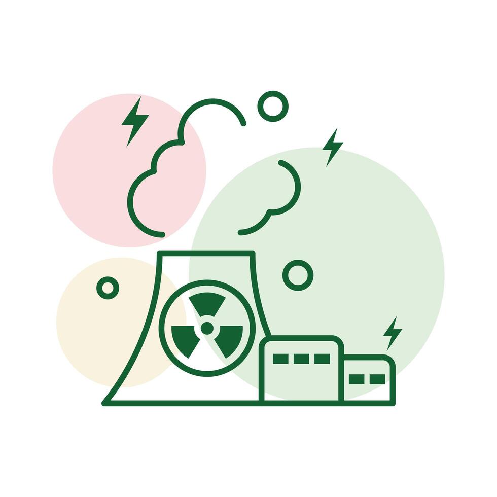 energy nuclear plant vector