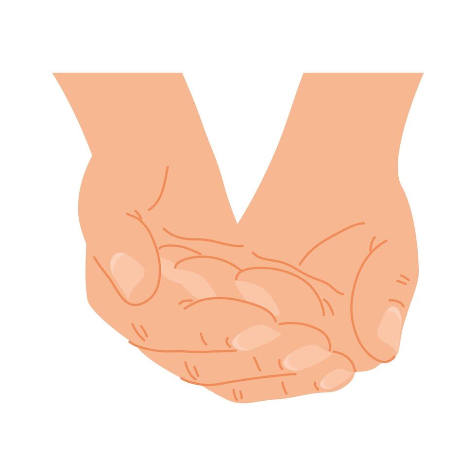 hands human helping vector