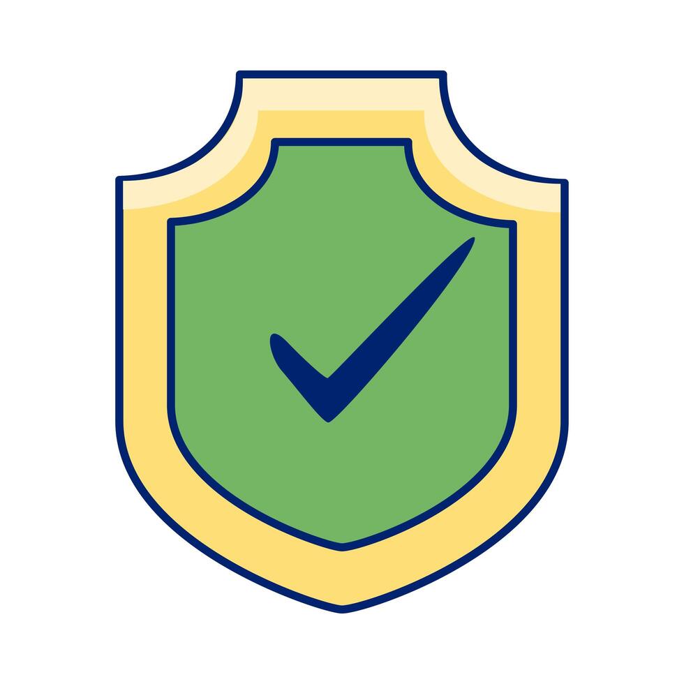 shield with check mark vector