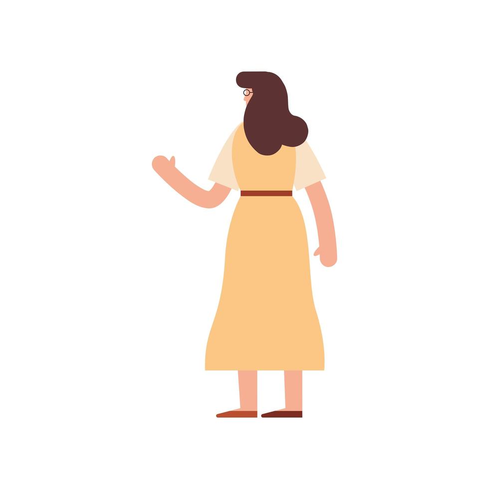 woman standing character vector