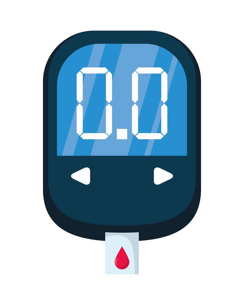digital glucometer device vector