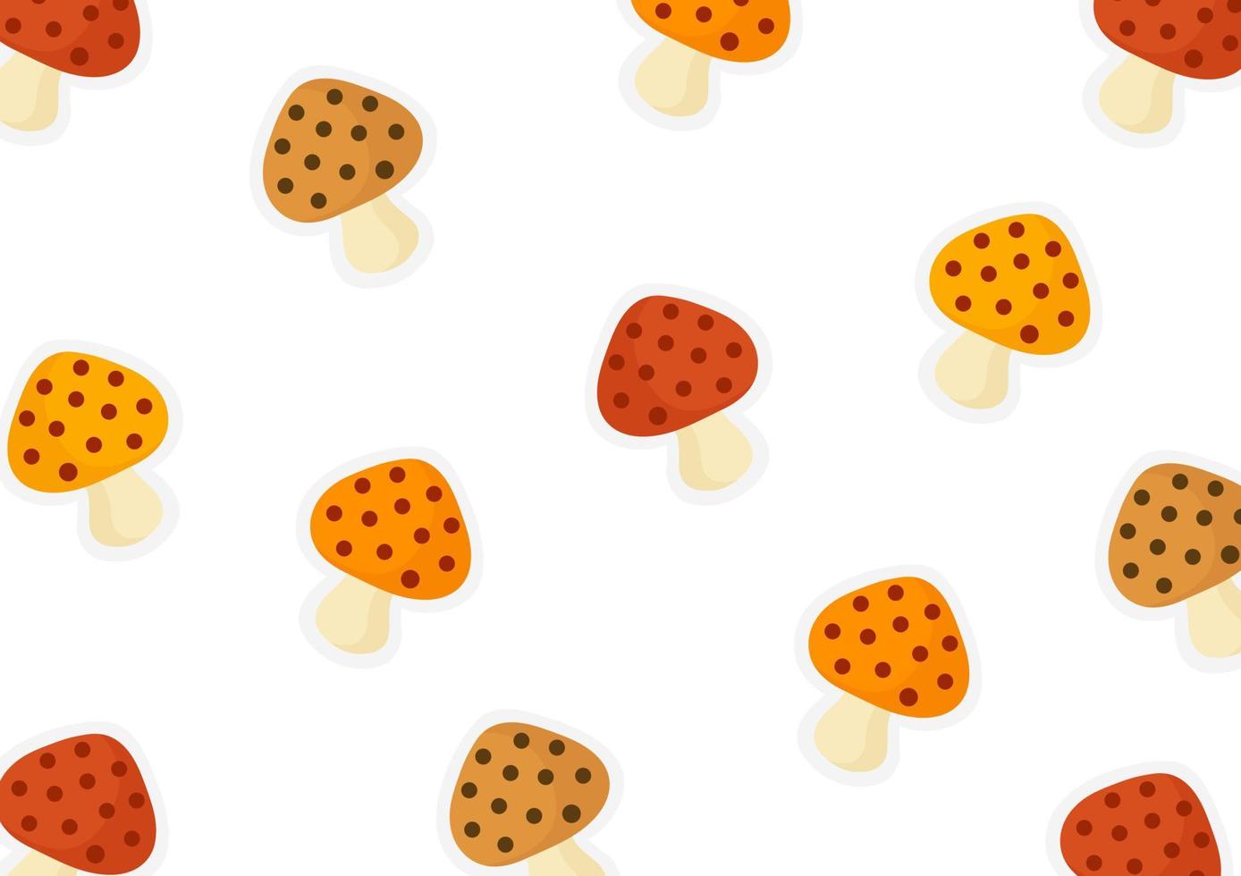 mushroom background in bright and beautiful colors vector