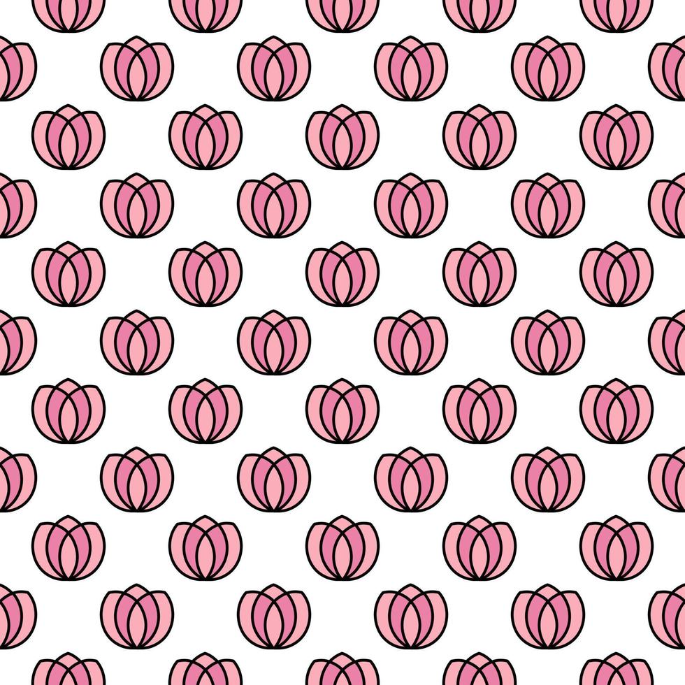 Simple and pretty pink flower seamless pattern vector