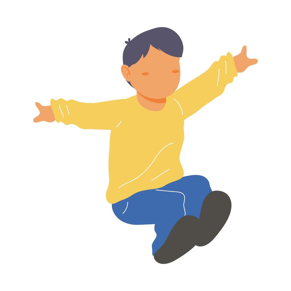 Boy kid cartoon vector
