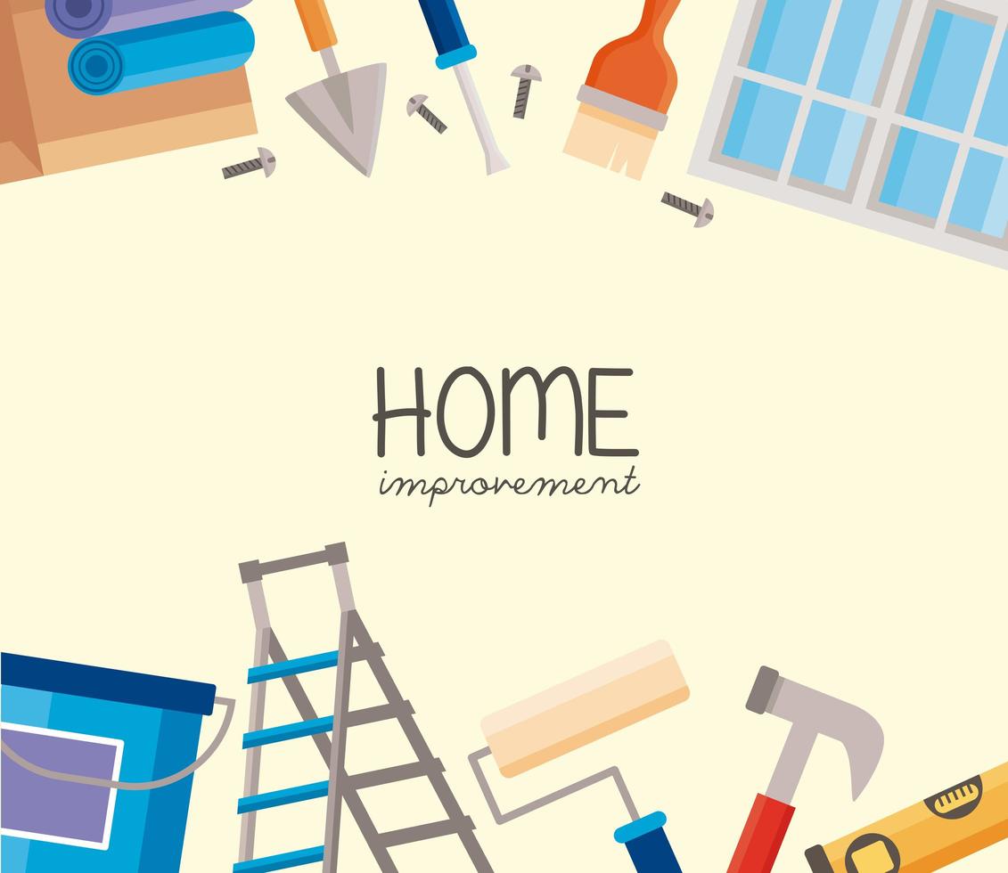 home improvement frame vector