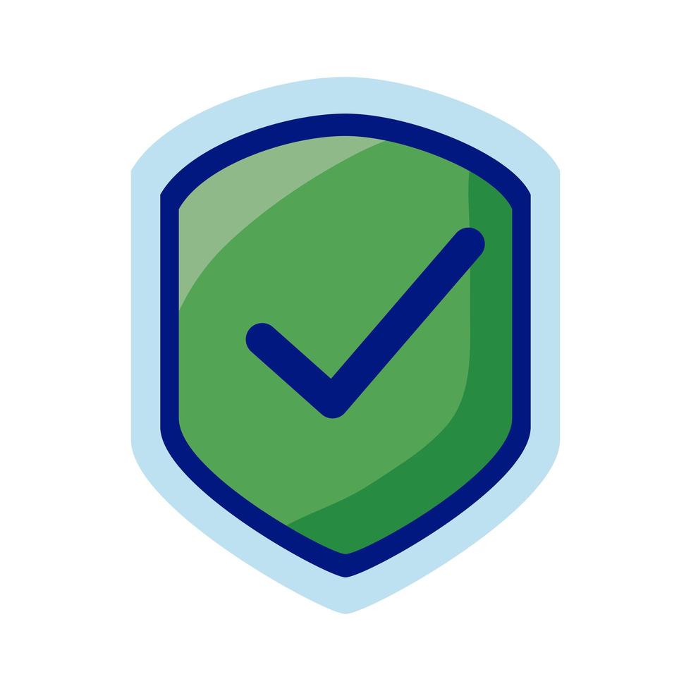 icono de escudo verde vector