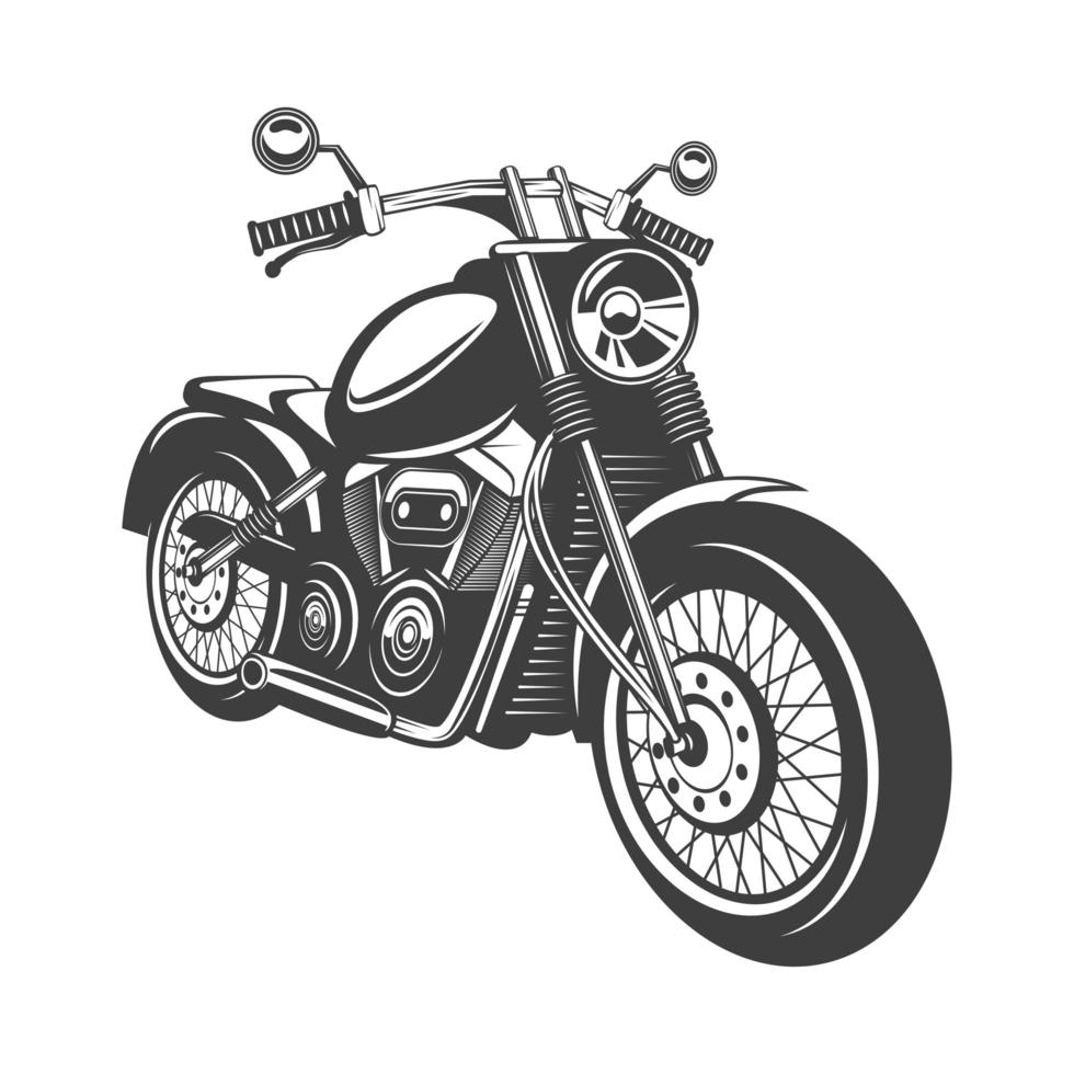 elegant motorcycle icon vector