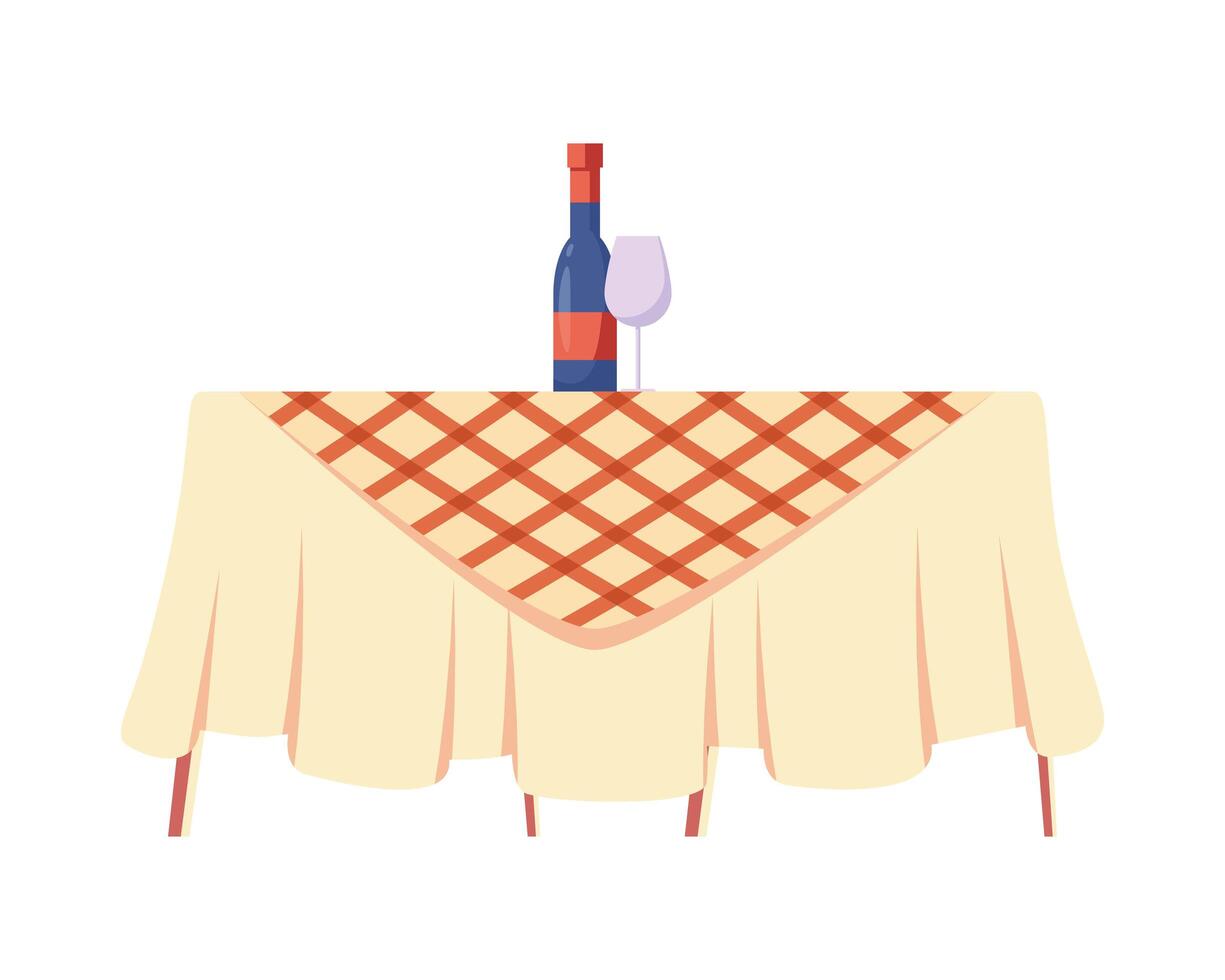 mesa de picnic con bebidas vector