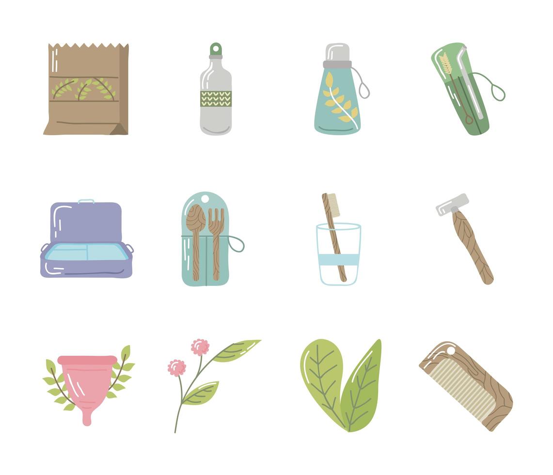 collection of reusable icons vector