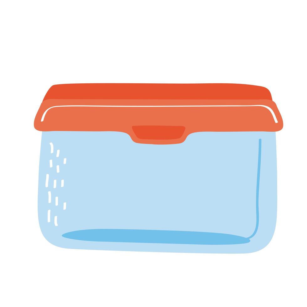 reusable rectangle container vector