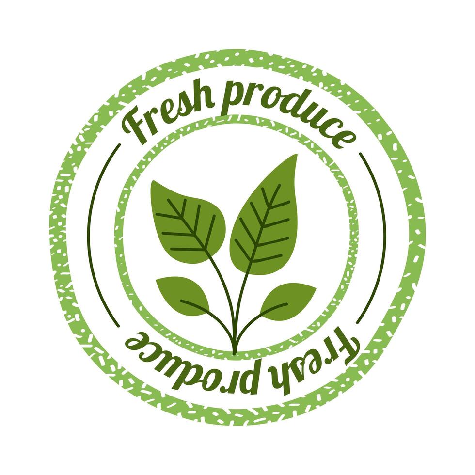 fresh produce seal vector