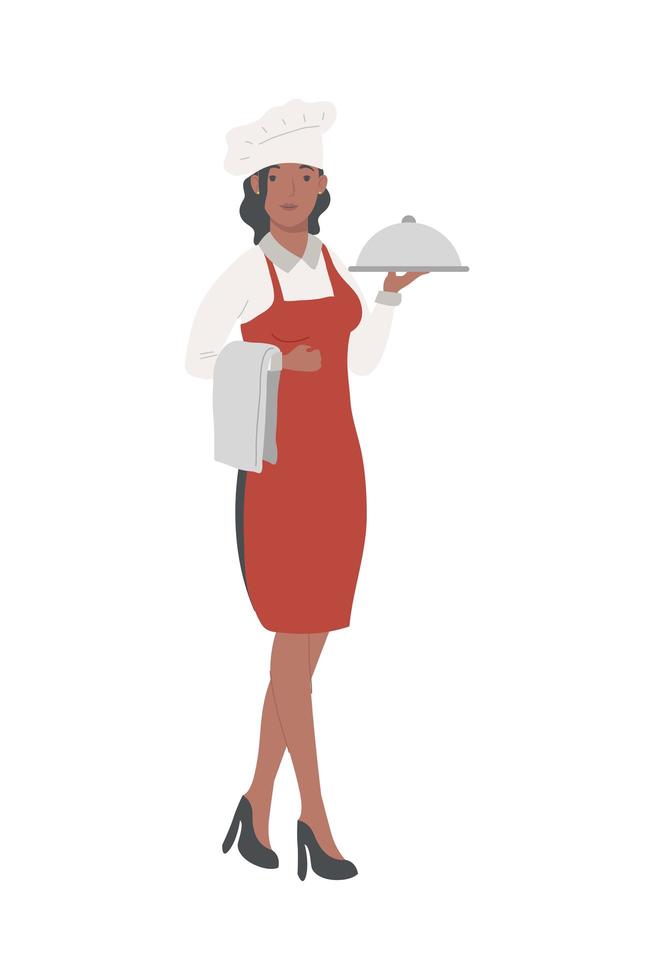 female chef worker vector