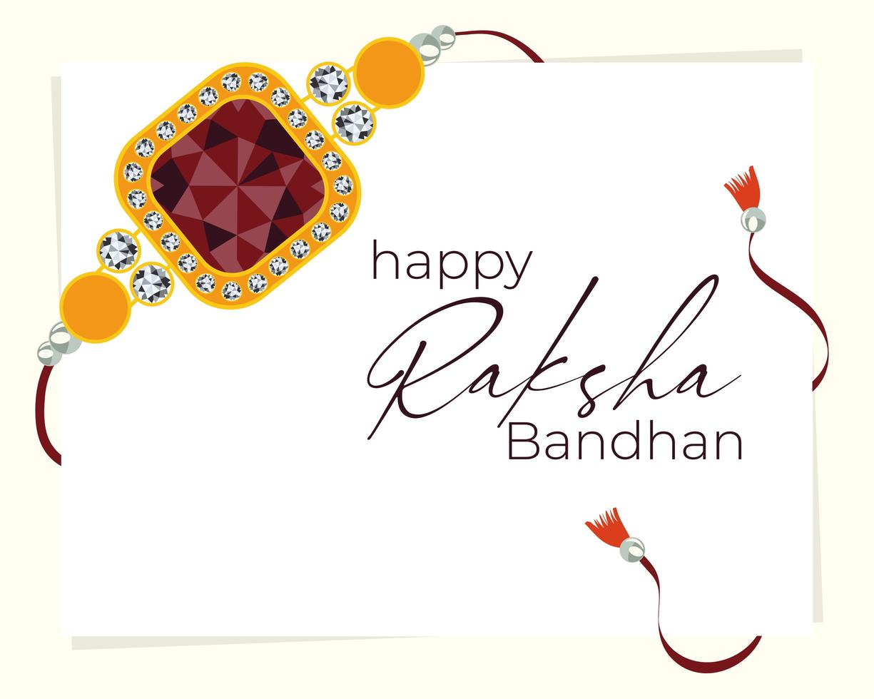 Raksha bandhan card vector