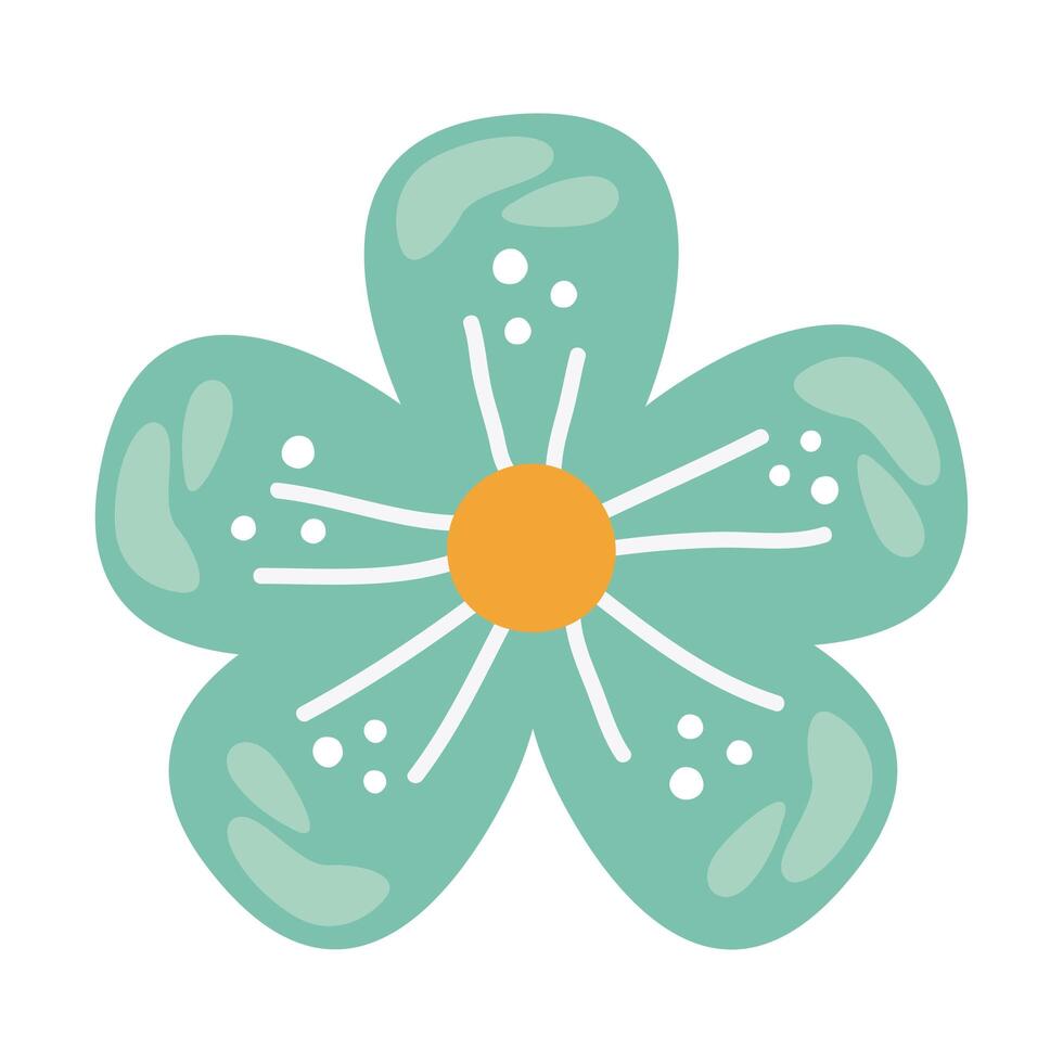 green flower color vector