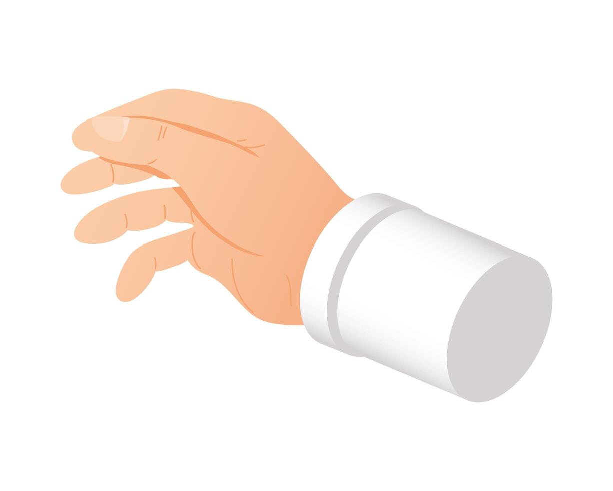 isometric human hand vector