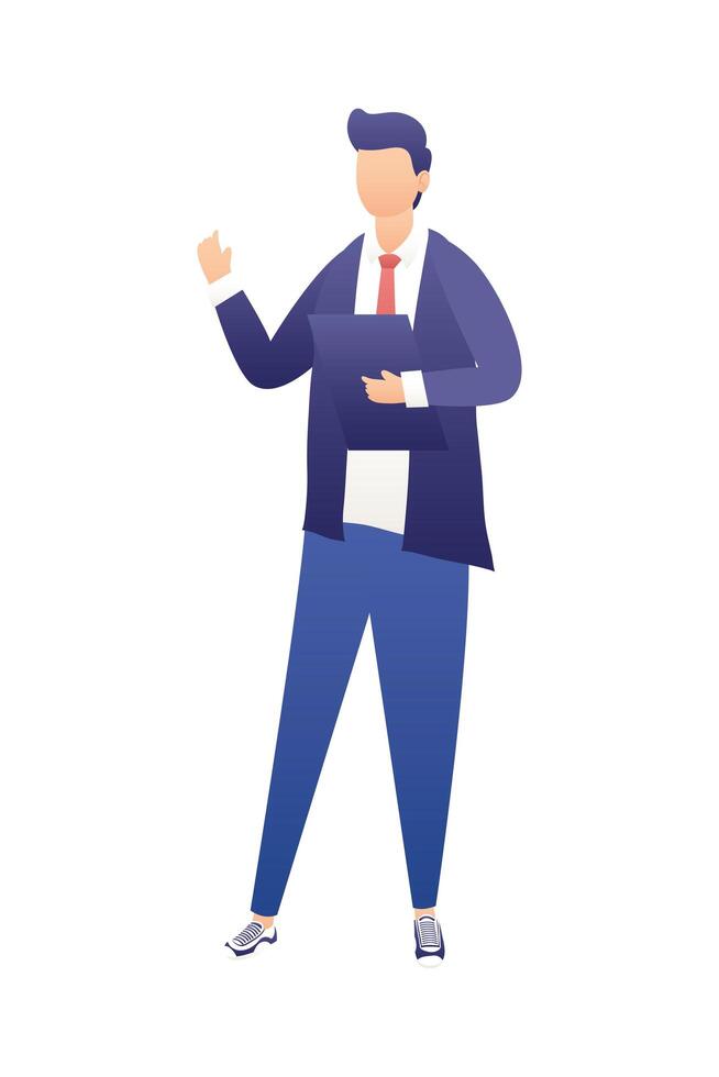 Businessman with document vector